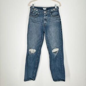 Good American Good 90s Straight High Rise Distressed Jeans Women’s Size 4/27